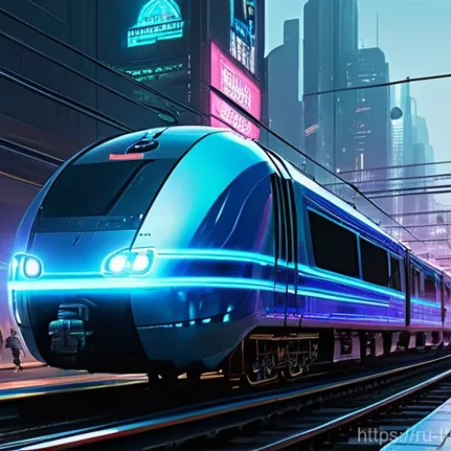 Home 28 토마스와 친구들 창작 팬아트 - **Prompt 1: Cyberpunk Thomas in a Futuristic Cityscape**
"A sleek, cyberpunk-styled train, reima...